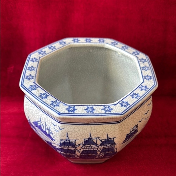 Seymour Mann, Vintage Blue and White Nautical Vase - Picture 3 of 7